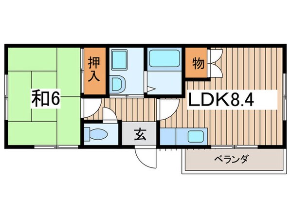 レジデンスサカエの物件間取画像